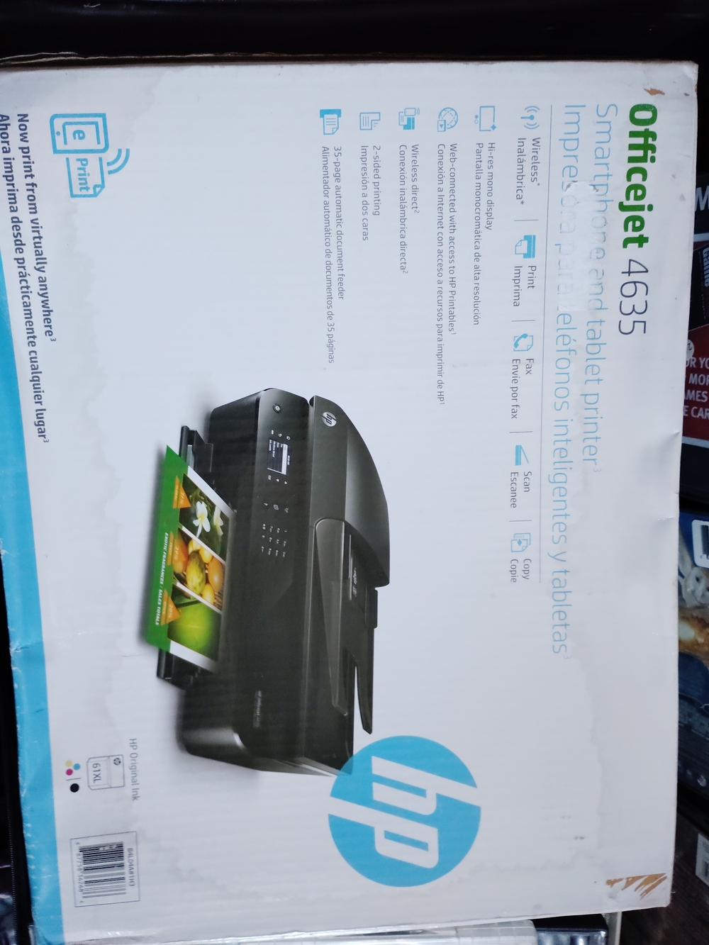 HP Officejet 4635 All-in-One Printer - Black with Blue Logo